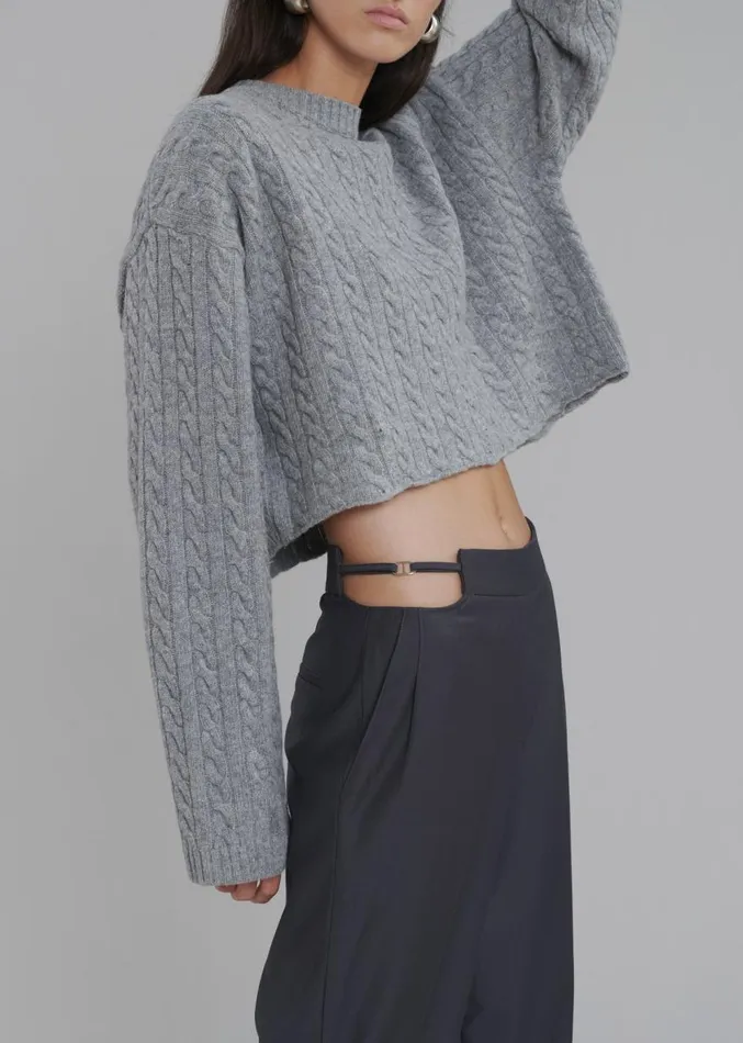 The Frankie Shop Louise Cut Out Trousers 8211 Charcoal Women Clothing