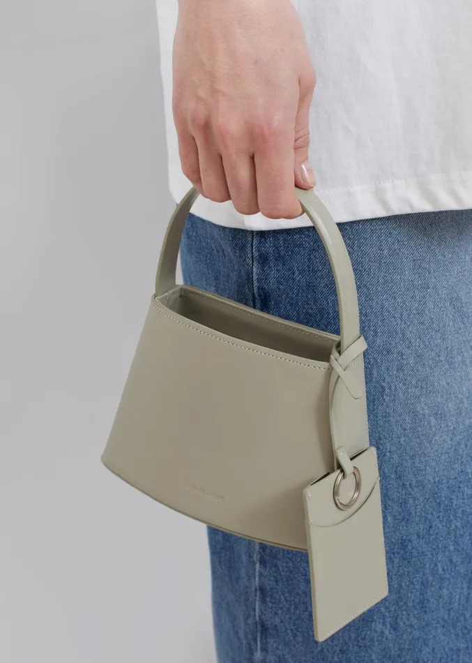 The Frankie Shop Low Classic New Mini Curve Bag 8211 Greyish Green Women Accessories