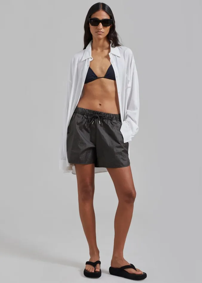 The Frankie Shop Lowen Shorts 8211 Charcoal Women Bottoms
