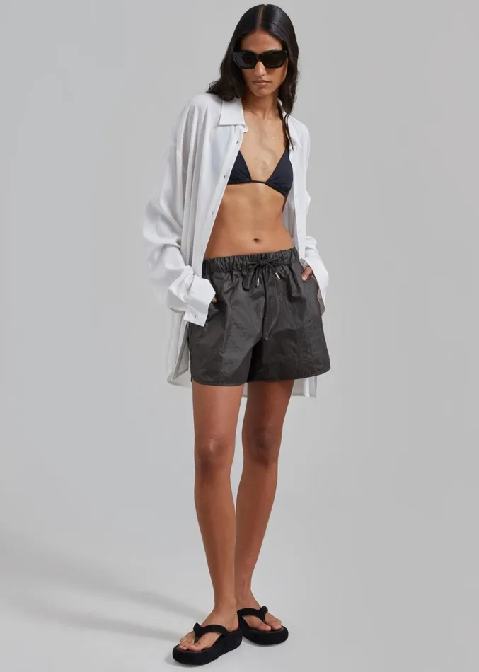 The Frankie Shop Lowen Shorts 8211 Charcoal Women Bottoms