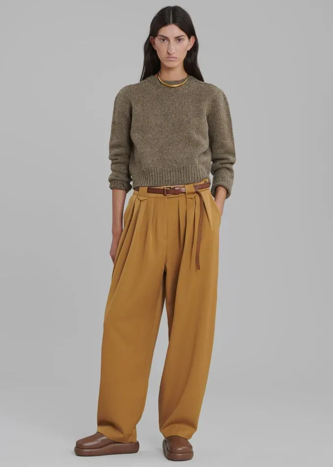 The Frankie Shop Luce Pleated Pants 8211 Ginger Women Clothing
