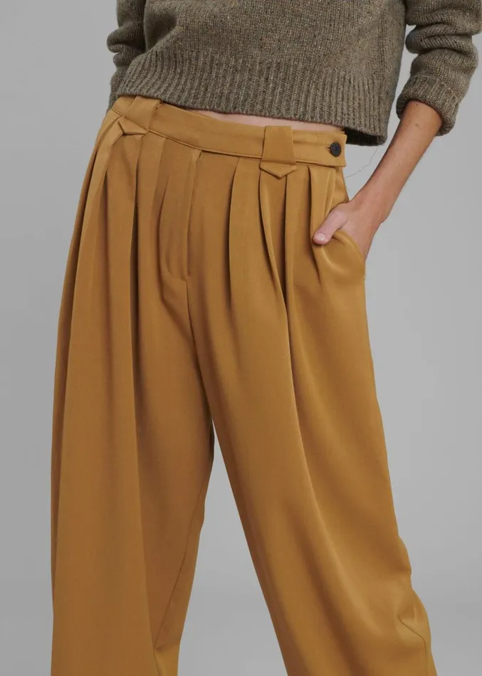 The Frankie Shop Luce Pleated Pants 8211 Ginger Women Clothing