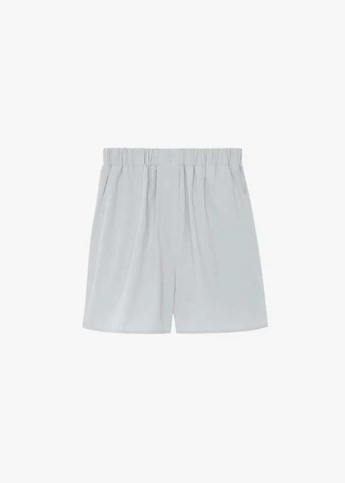 The Frankie Shop Lui Cotton Boxer Short 8211 Ice Women Bottoms