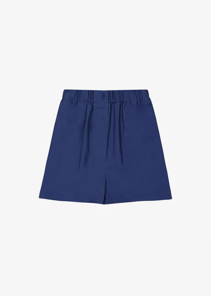 The Frankie Shop Lui Organic Cotton Boxer Short 8211 Navy Women Clothing