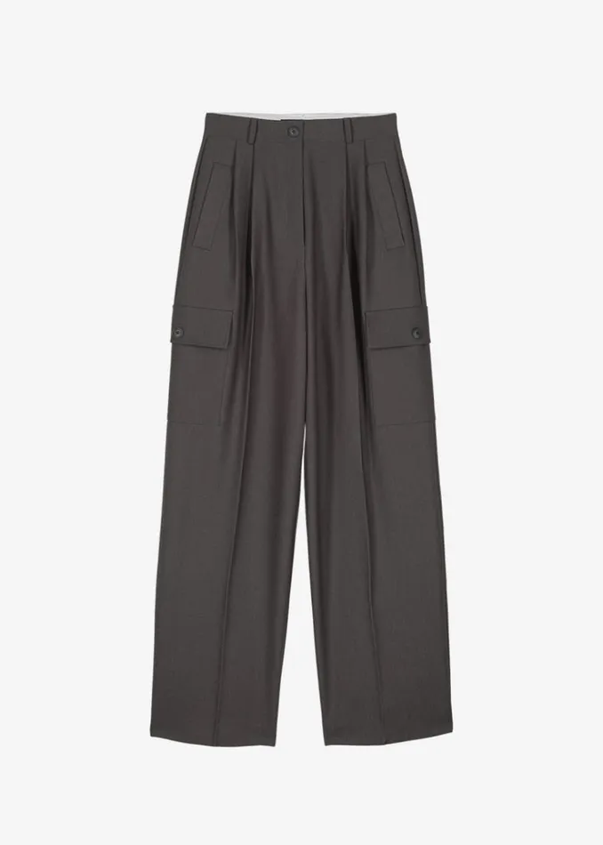 The Frankie Shop Maesa Cargo Pants 8211 Charcoal Women Bottoms