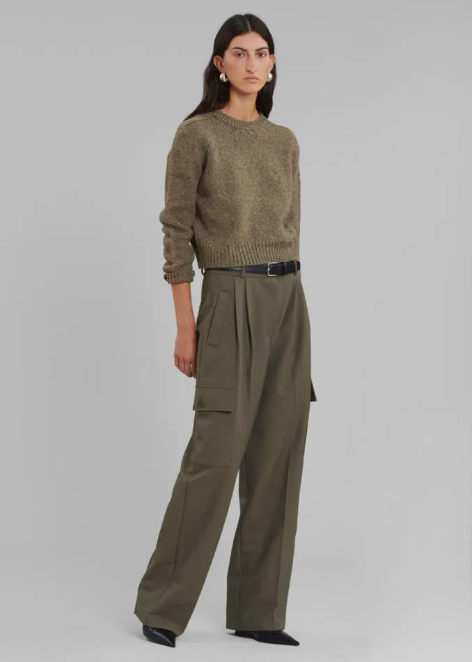 The Frankie Shop Maesa Cargo Pants 8211 Olive Women Clothing