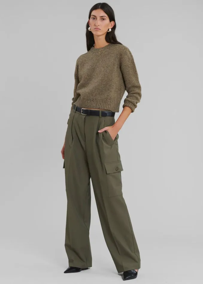 The Frankie Shop Maesa Cargo Pants 8211 Olive Women Clothing