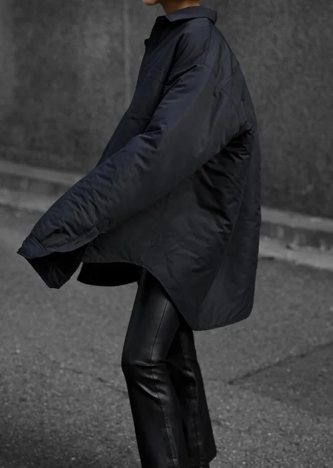 The Frankie Shop Maine Padded Shirt Jacket 8211 Black MenWomen Outerwear