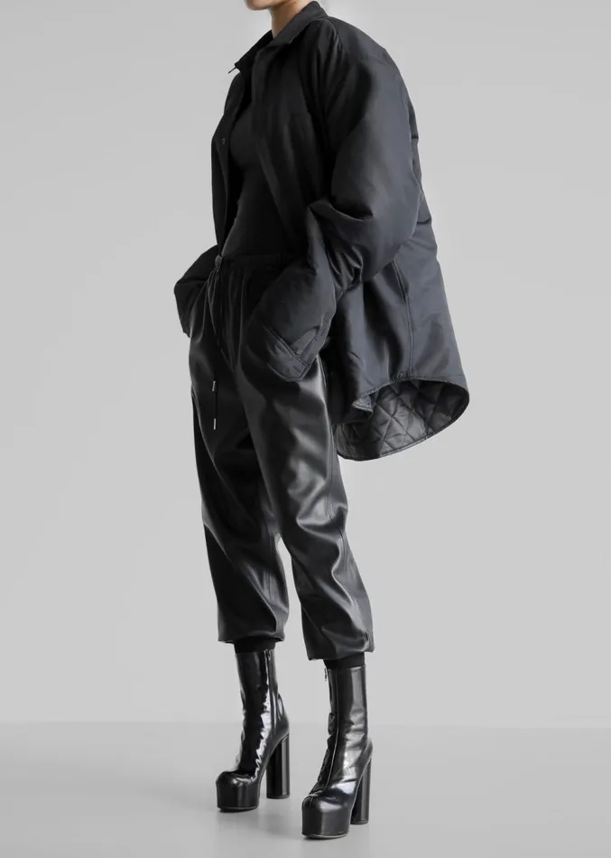 The Frankie Shop Maine Padded Shirt Jacket 8211 Black MenWomen Outerwear