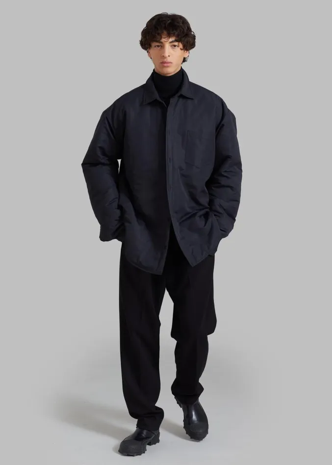 The Frankie Shop Maine Padded Shirt Jacket 8211 Black MenWomen Outerwear
