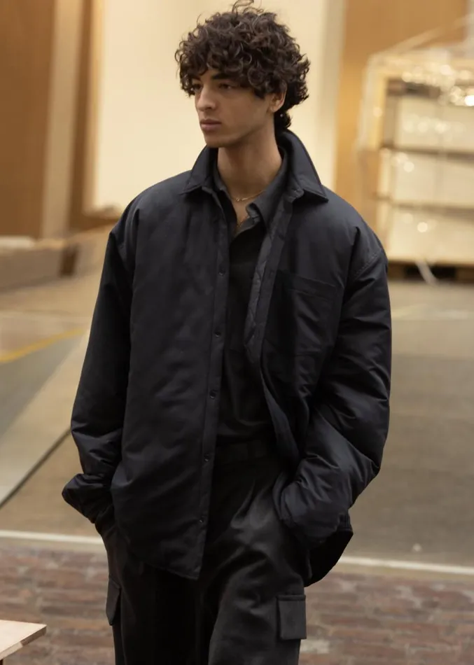 The Frankie Shop Maine Padded Shirt Jacket 8211 Black MenWomen Outerwear