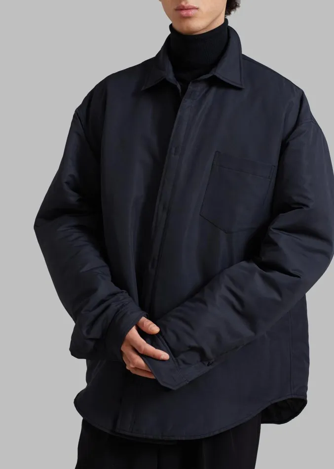 The Frankie Shop Maine Padded Shirt Jacket 8211 Black MenWomen Outerwear