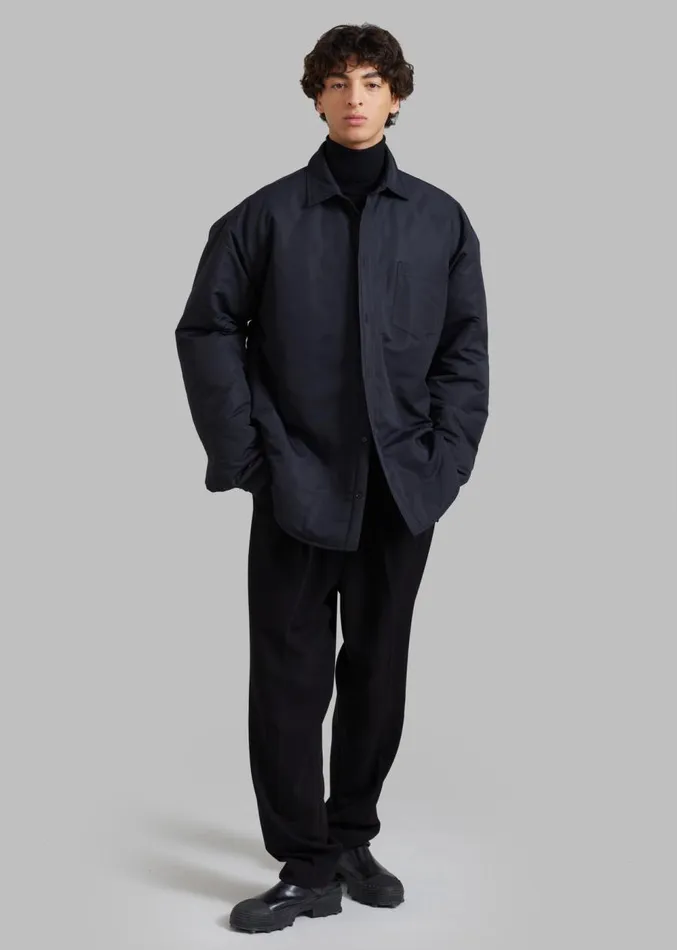 The Frankie Shop Maine Padded Shirt Jacket 8211 Black MenWomen Outerwear