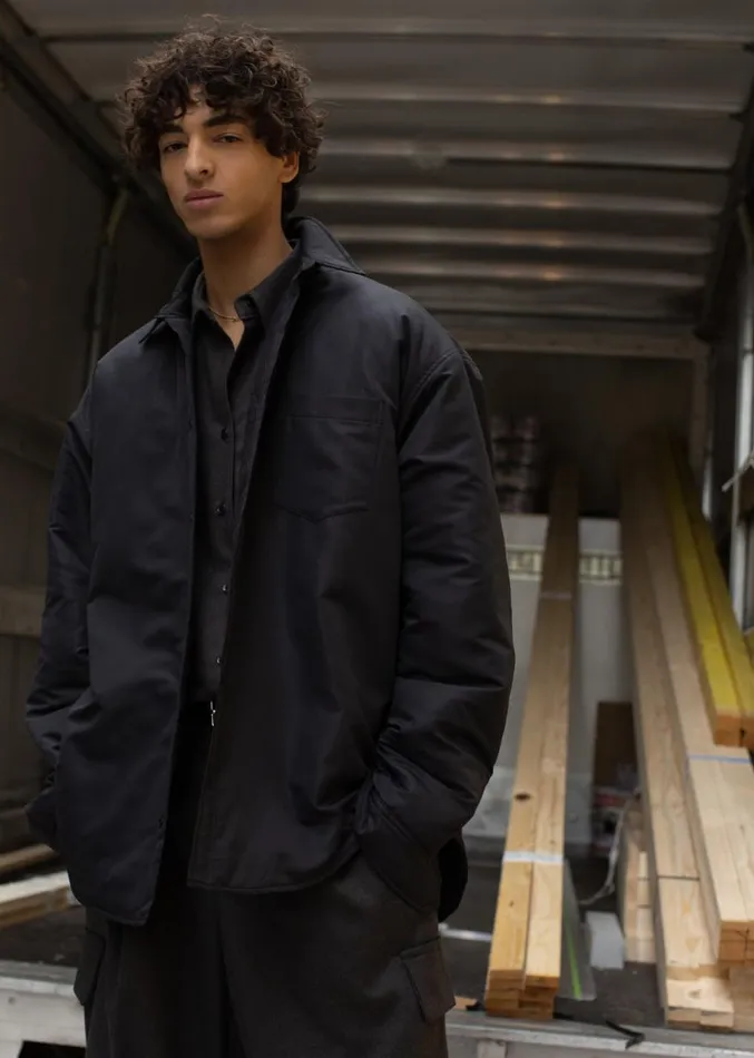 The Frankie Shop Maine Padded Shirt Jacket 8211 Black MenWomen Outerwear