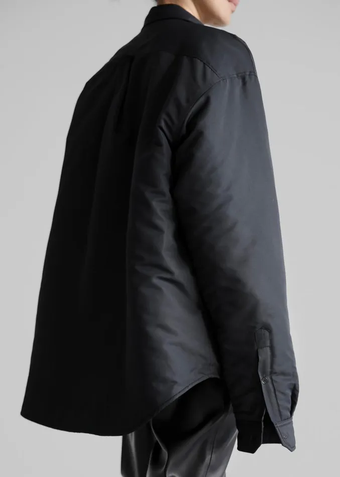 The Frankie Shop Maine Padded Shirt Jacket 8211 Black MenWomen Outerwear