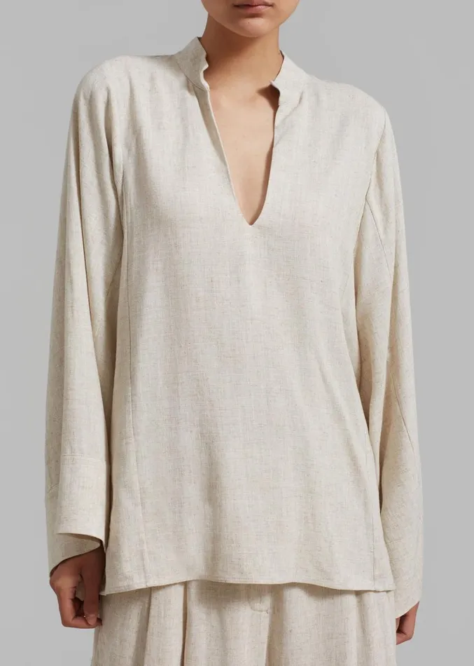 The Frankie Shop Malene Birger Lomaria Blouse 8211 Undyed Women Clothing