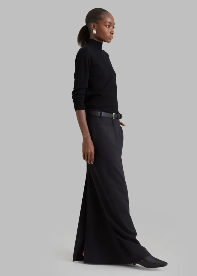 The Frankie Shop Malvo Long Pencil Skirt 8211 Black Women Clothing