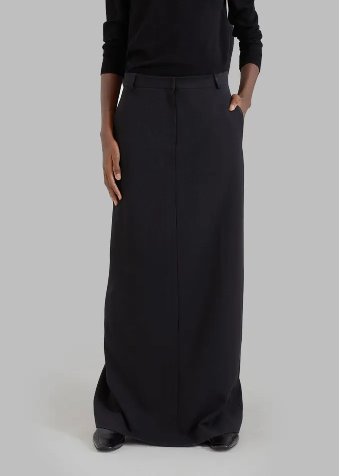The Frankie Shop Malvo Long Pencil Skirt 8211 Black Women Clothing