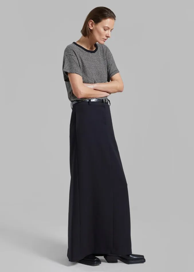 The Frankie Shop Malvo Long Pencil Skirt 8211 Black Women Clothing