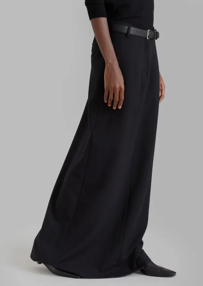 The Frankie Shop Malvo Long Pencil Skirt 8211 Black Women Clothing