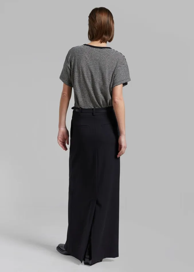 The Frankie Shop Malvo Long Pencil Skirt 8211 Black Women Clothing