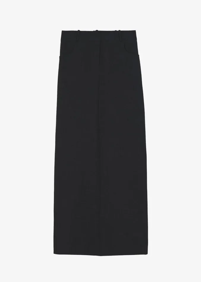 The Frankie Shop Malvo Long Pencil Skirt 8211 Black Women Clothing