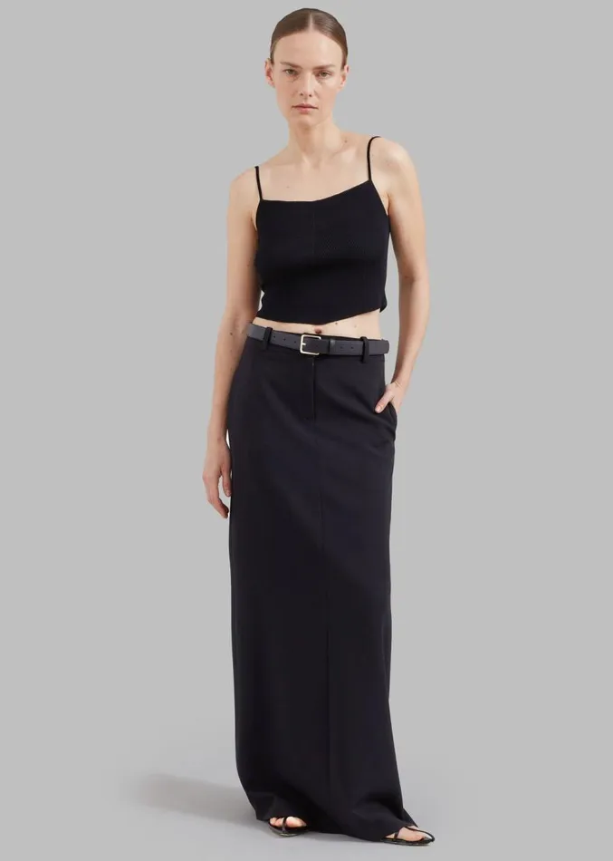 The Frankie Shop Malvo Long Pencil Skirt 8211 Black Women Clothing