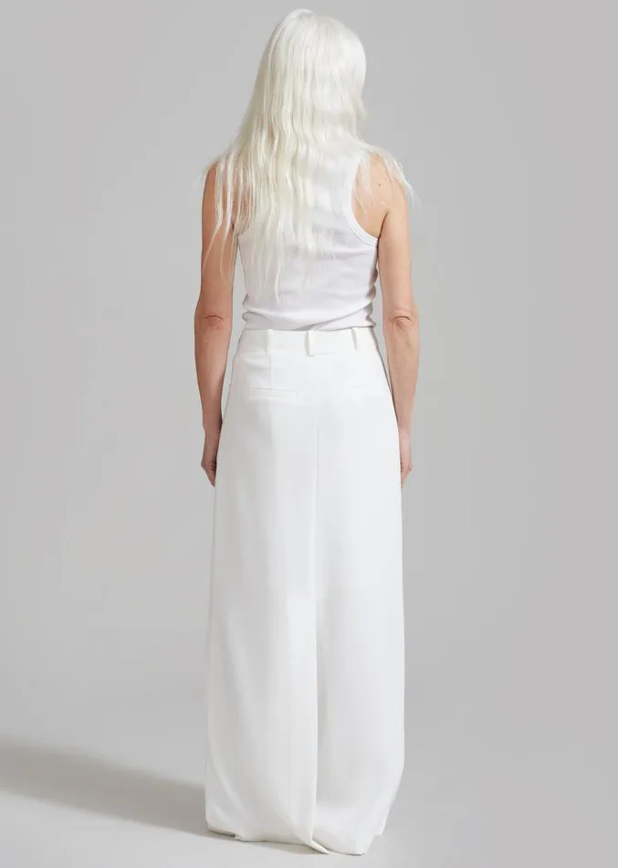 The Frankie Shop Malvo Long Pencil Skirt 8211 White Women Clothing
