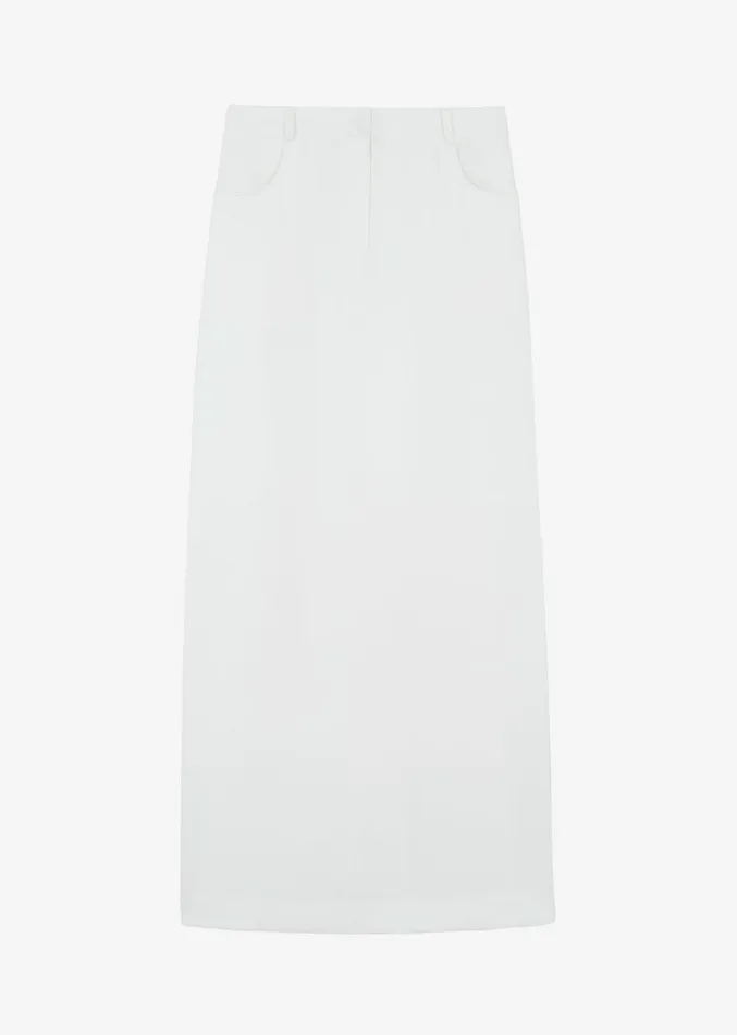 The Frankie Shop Malvo Long Pencil Skirt 8211 White Women Clothing