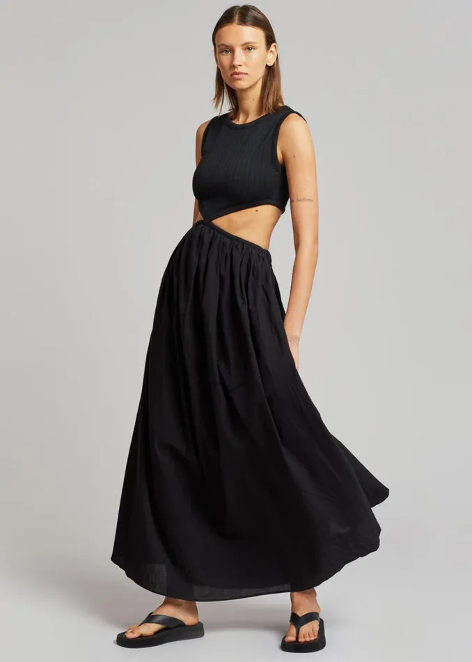 The Frankie Shop Mara Cut Out Maxi Dress 8211 Black Women Clothing