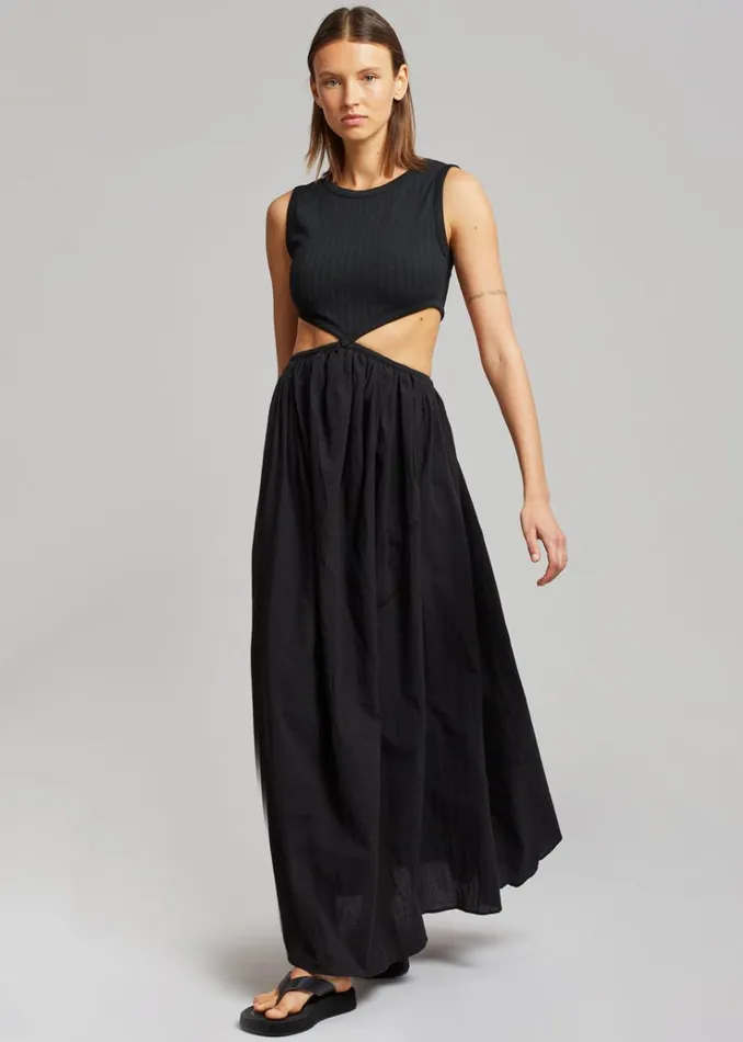 The Frankie Shop Mara Cut Out Maxi Dress 8211 Black Women Clothing