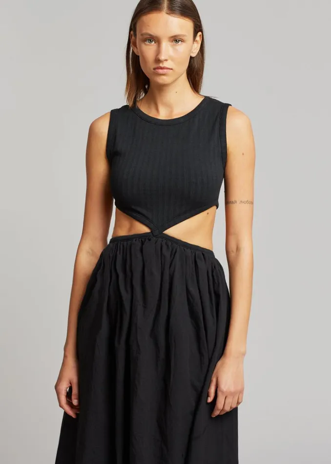 The Frankie Shop Mara Cut Out Maxi Dress 8211 Black Women Clothing