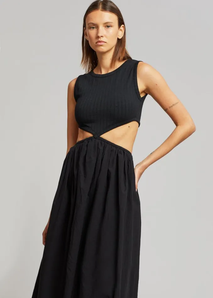 The Frankie Shop Mara Cut Out Maxi Dress 8211 Black Women Clothing