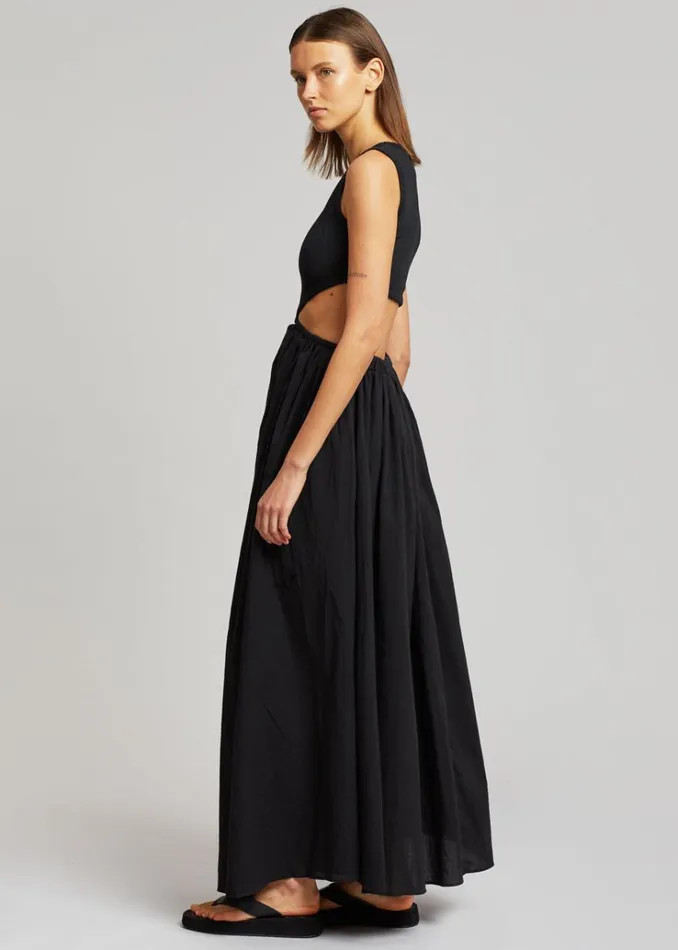 The Frankie Shop Mara Cut Out Maxi Dress 8211 Black Women Clothing