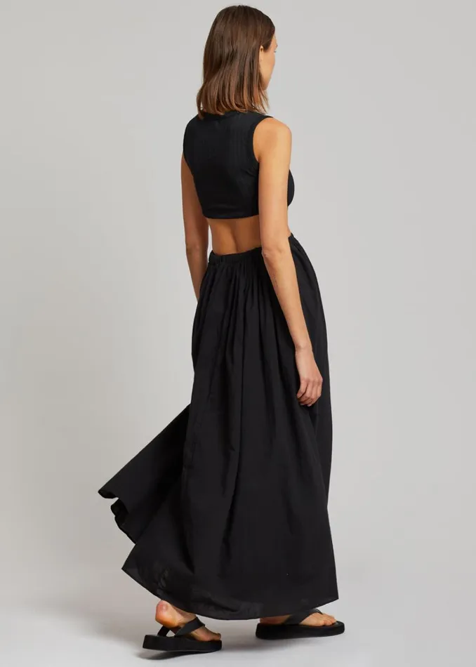 The Frankie Shop Mara Cut Out Maxi Dress 8211 Black Women Clothing