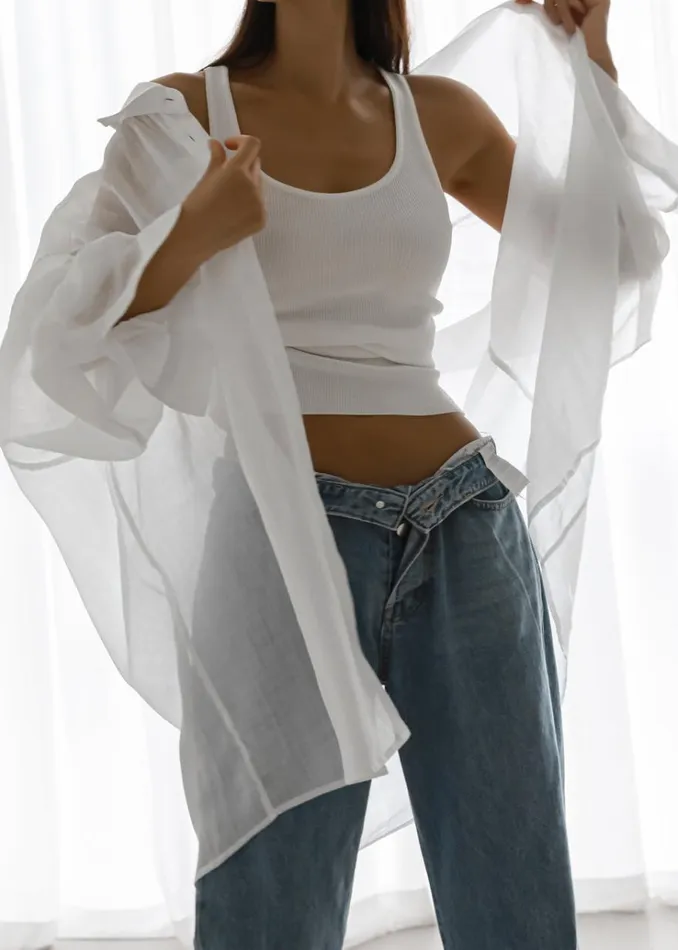 The Frankie Shop Marlow Oversized Linen Shirt 8211 White Women Tops