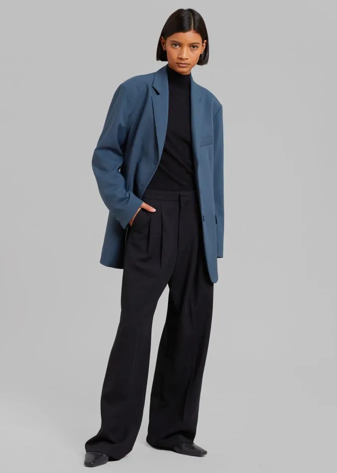 The Frankie Shop Marquesa Blazer 8211 Slate Grey Women Outerwear