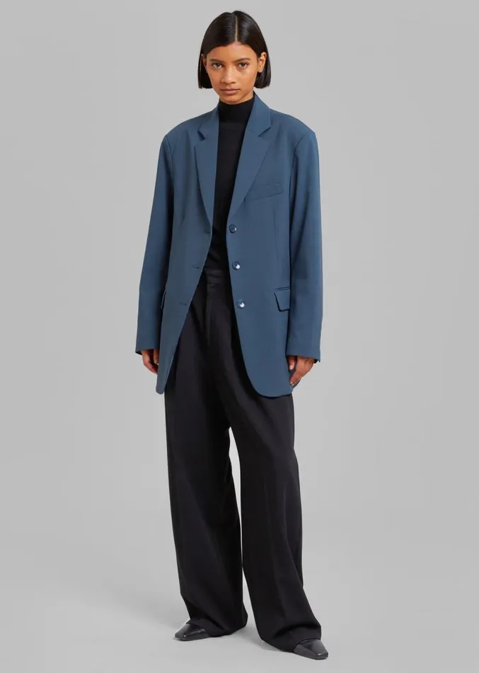 The Frankie Shop Marquesa Blazer 8211 Slate Grey Women Outerwear