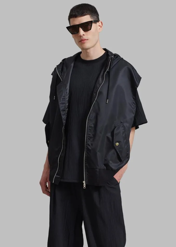 The Frankie Shop Maverick Pocket Vest 8211 Black Men Clothing