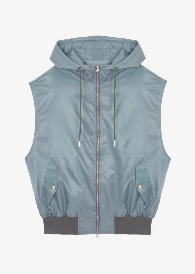 The Frankie Shop Maverick Pocket Vest 8211 Olive Men Clothing