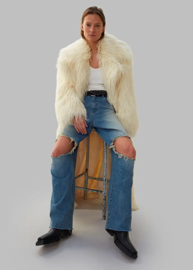 The Frankie Shop Melbourne Ripped Jeans 8211 Worn Wash Women Clothing