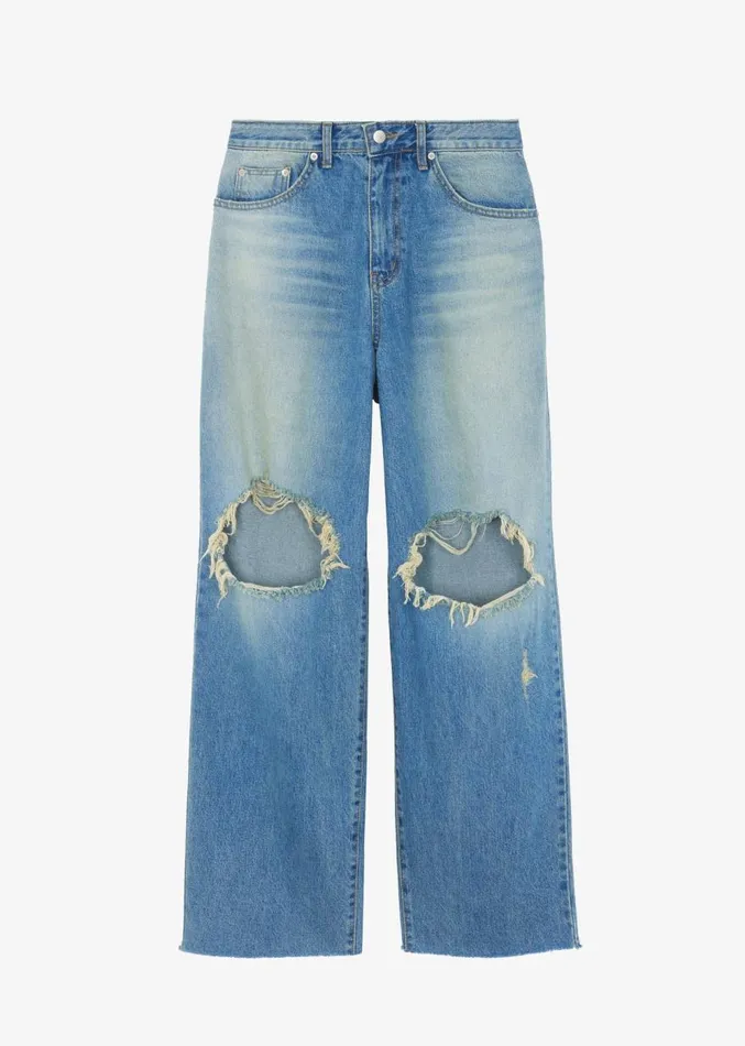 The Frankie Shop Melbourne Ripped Jeans 8211 Worn Wash Women Clothing