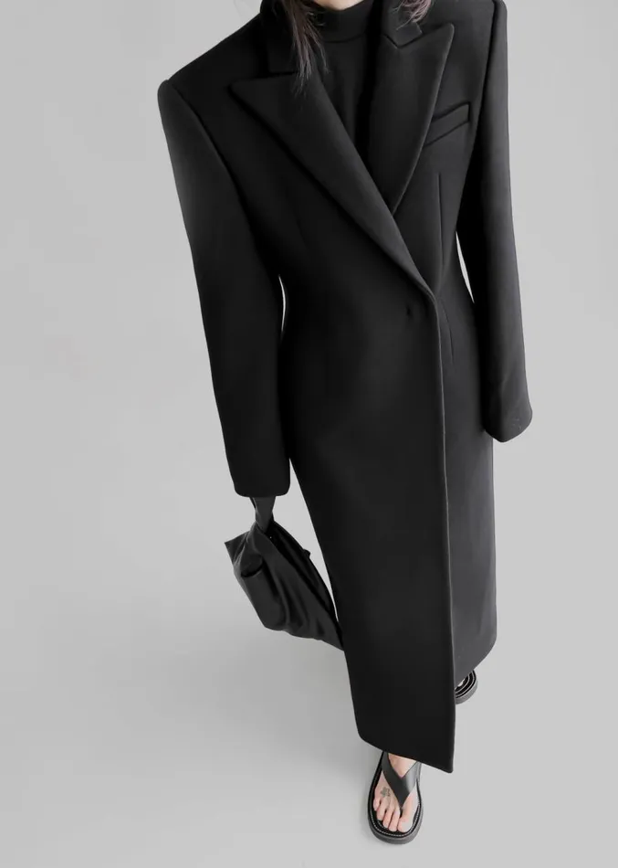 The Frankie Shop Melva Coat 8211 Black Women Clothing