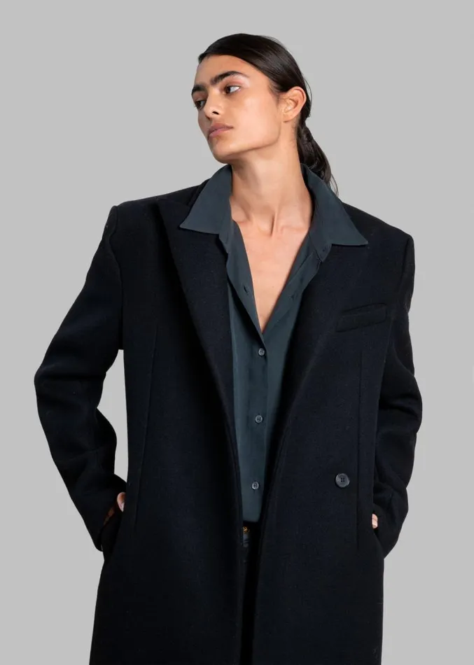 The Frankie Shop Melva Coat 8211 Black Women Clothing
