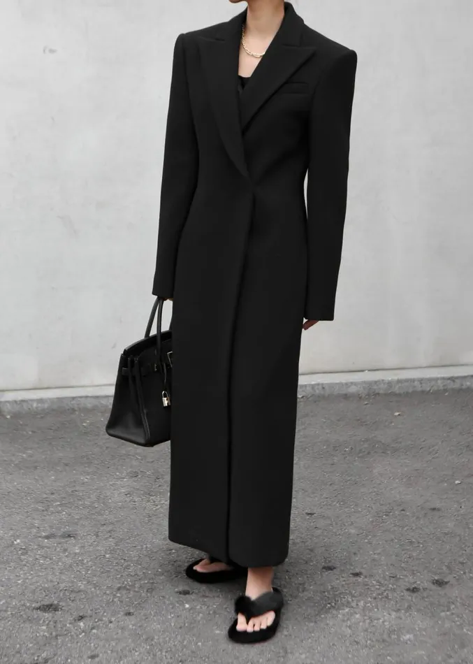 The Frankie Shop Melva Coat 8211 Black Women Clothing