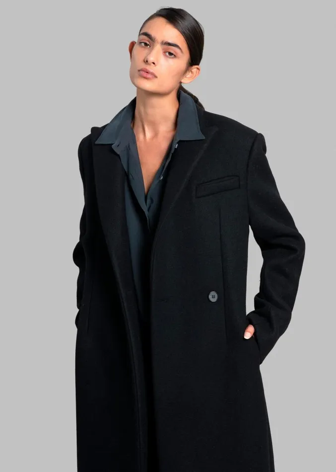 The Frankie Shop Melva Coat 8211 Black Women Clothing