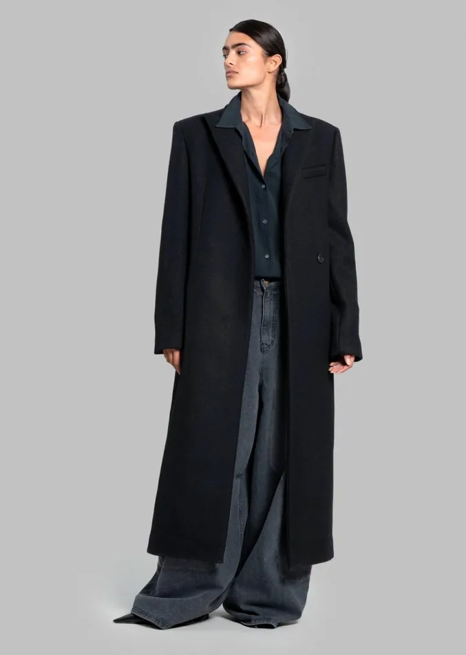 The Frankie Shop Melva Coat 8211 Black Women Clothing