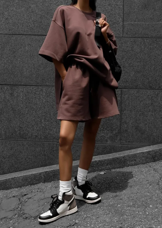 The Frankie Shop Memphis Fleece Set 8211 Brown Women Loungewear