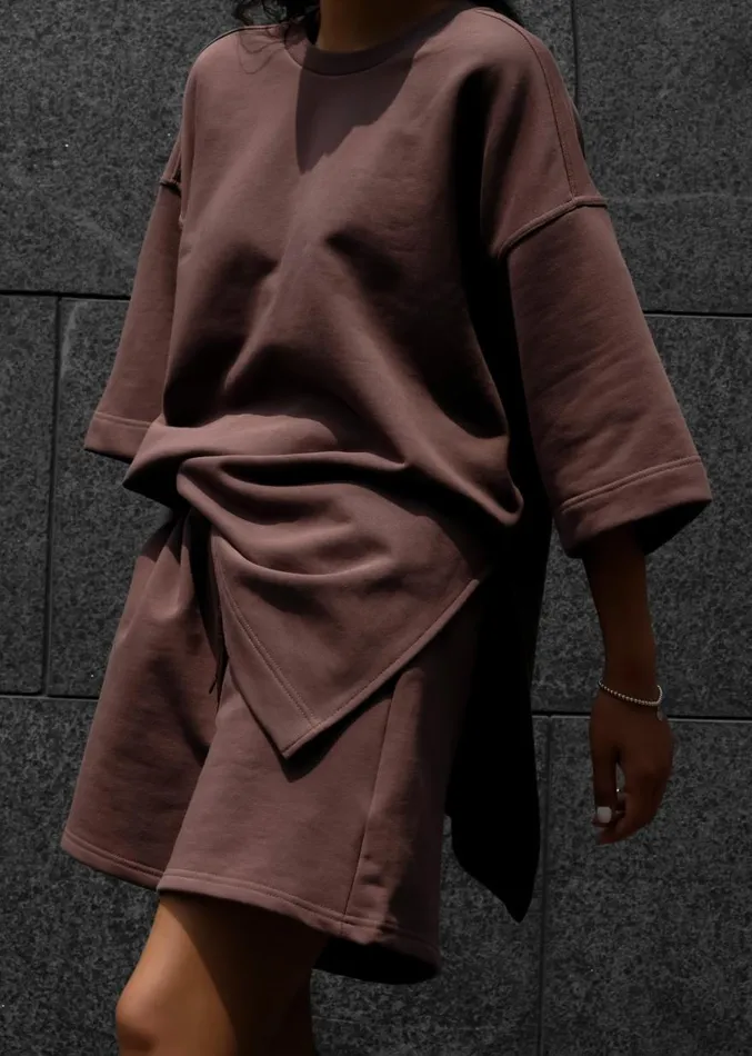 The Frankie Shop Memphis Fleece Set 8211 Brown Women Loungewear
