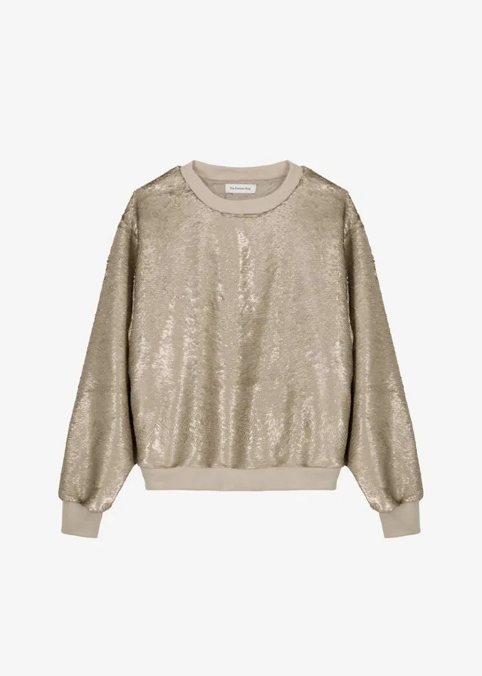 The Frankie Shop Metz Sequins Sweatshirt 8211 Bronze Women Clothing
